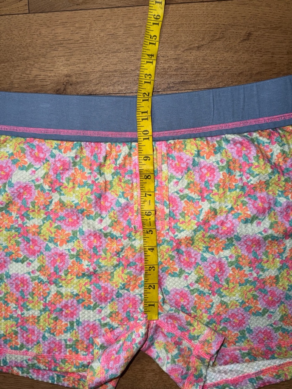 Natural Life Size Extra Large Floral Print Waffle Shorts Pajama Bottoms Comfy XL - Picture 14 of 16